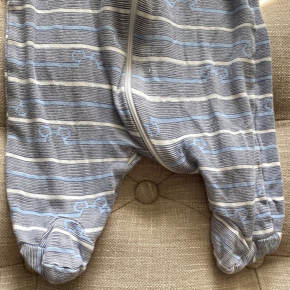 🩵 Disney Mickey Mouse Blue Striped Footie 🩵 - Picture 4 of 5
